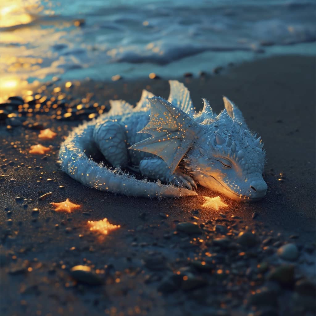 Baby Dragon on Beach