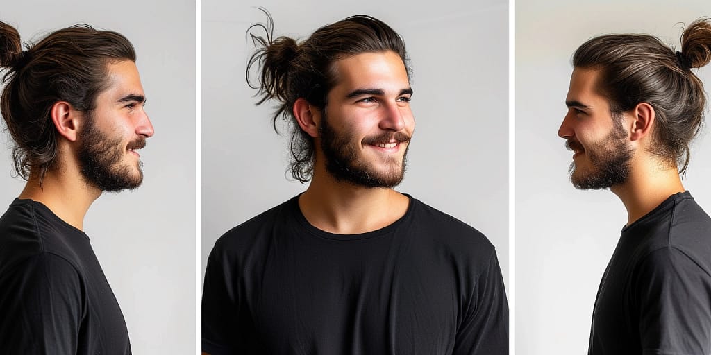 Bearded Man with Hair Bun