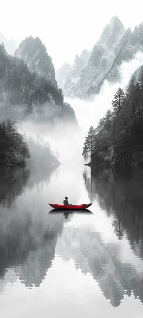 Kayak on an Mountain River