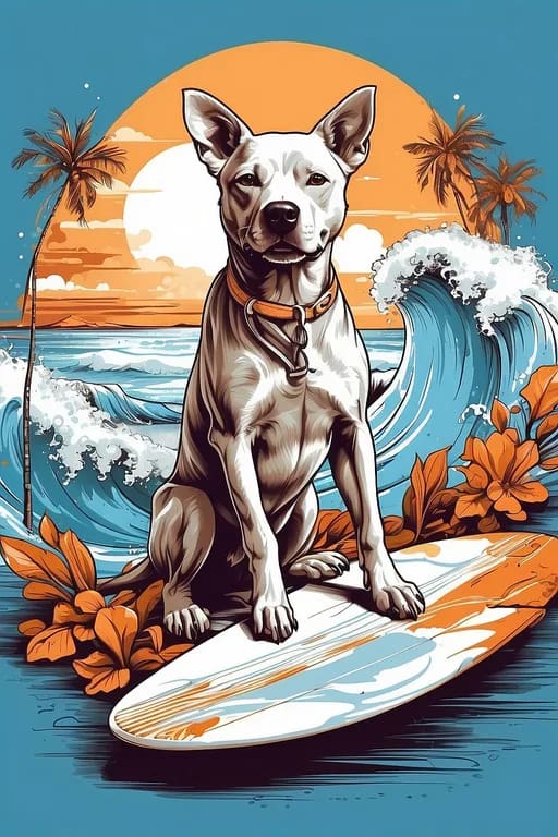 Surfer Dog T-Shirt