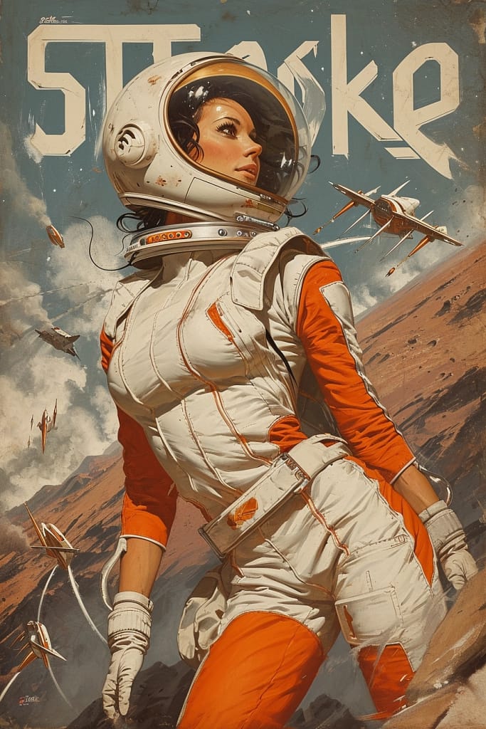 Sci-Fi Poster with Woman