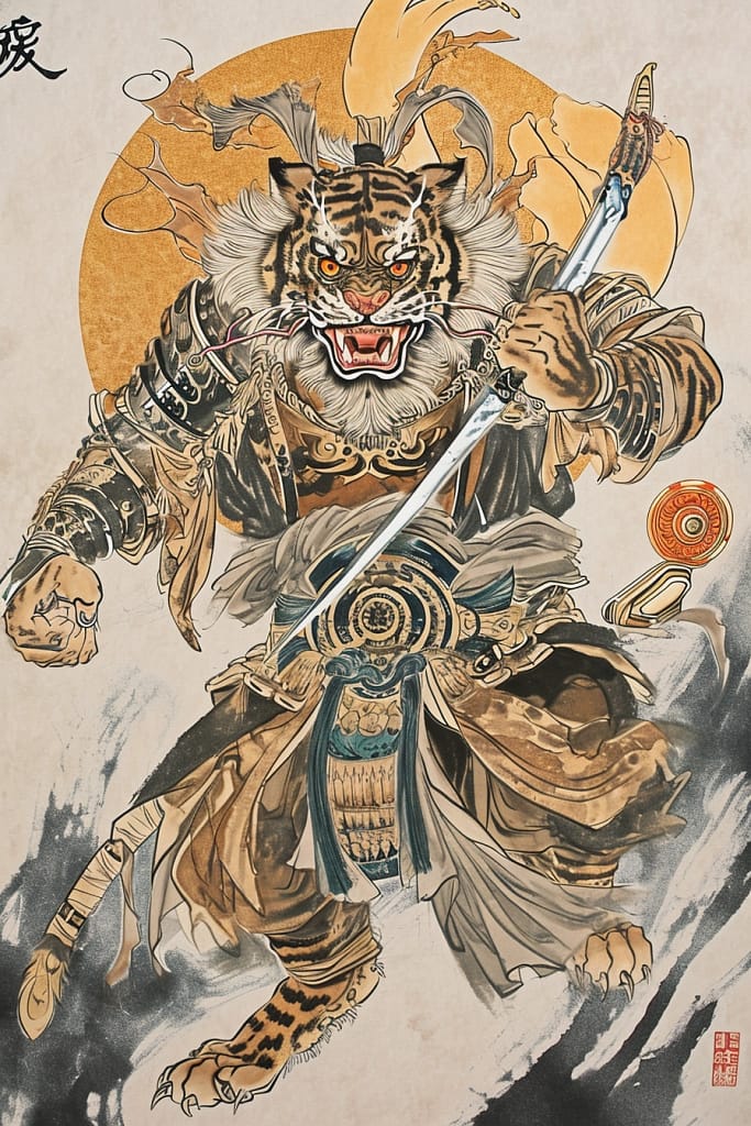 Japanese Tiger Drawing