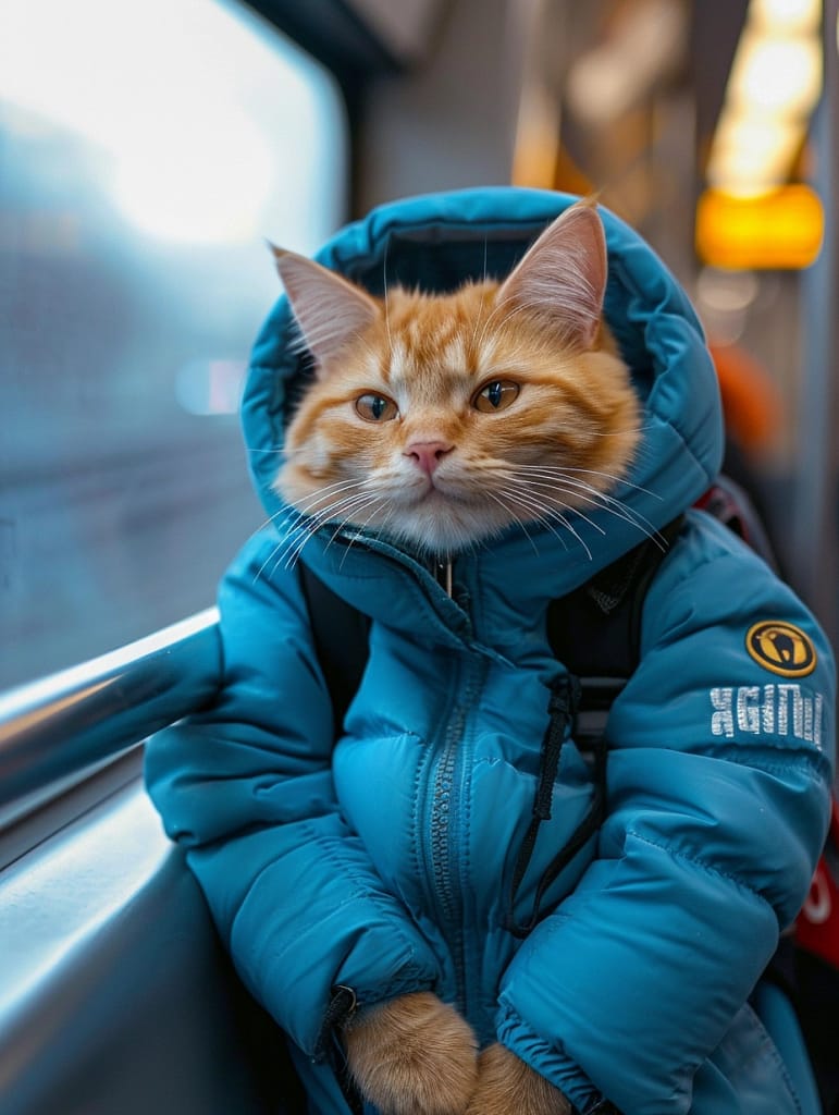 Cute Cat in a Coat